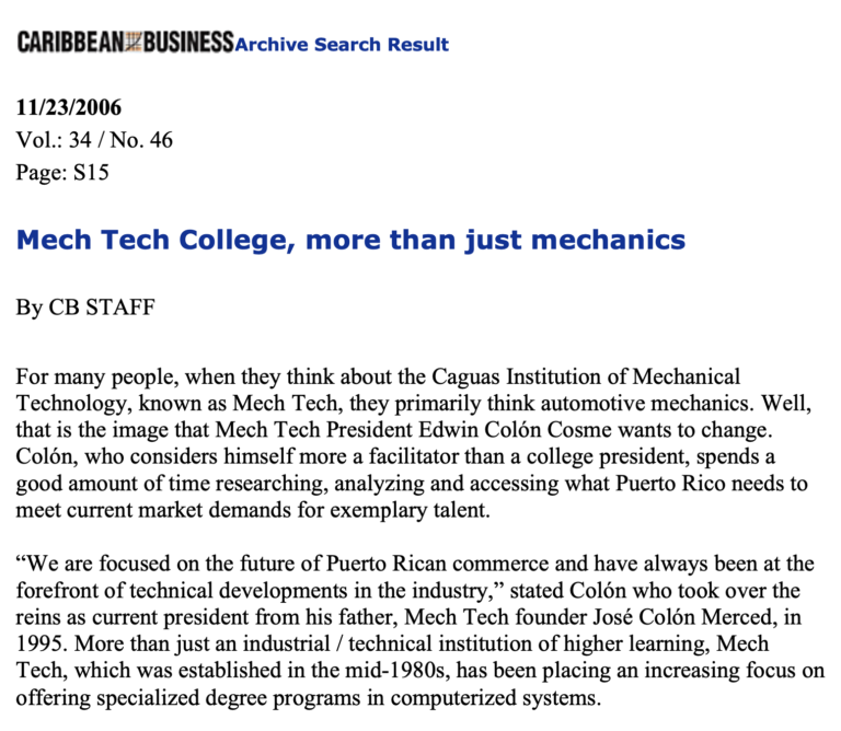 Mech Tech College, more than just mechanics